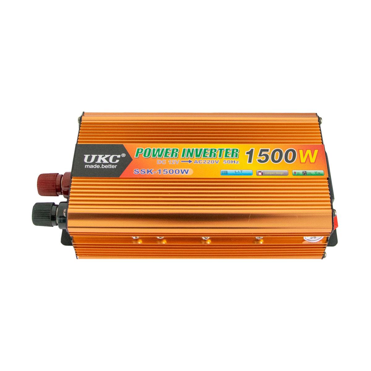 Перетворювач напруги UKC SSK-1500W DC12V-AC220V автомобільний інвертор, перетворювач напруги DC-AC - фото 5 - id-p1774046356