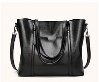 Классическая черная сумка с карманом