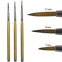 Довгий пензлик для дизайну нігтів, 1 шт.