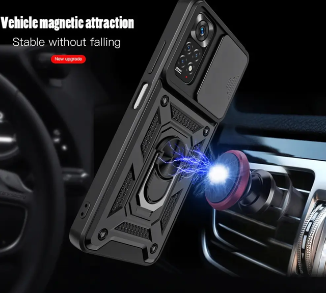 Ударостійкий чохол Camshield Serge Ring for Magnet для Xiaomi Redmi Note 11 Ударостійкий чохол Camshield Serge Ring for Magnet для Xiaomi Redmi Note 11