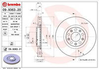 Тормозной диск BREMBO 09.9363.21