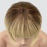 Перука каре з термоволосся 180℃ Kristal AT, шикарний колір із переходом із русого в пшеничний блонд, фото 6