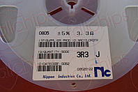 Резистор постоянный NIC 3.3Ом 5% NRC10J3R3TR 0805