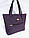 Жіноча стьобана сумка 44*32 см фіолетова (5-0013), фото 3
