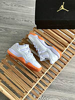 Женские кроссовки Air Jordan 11 Retro Low Bright Citrus White Orange AH7860-139