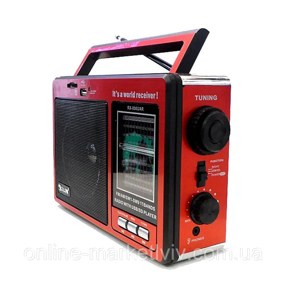 Радиоприемник с LED-фонарем,TF и USB, FM/SW/AM, GOLON RX-006 / Портативное аккумуляторное FM-радио - фото 5 - id-p1774107054