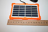 Акумуляторна лампа кемпінг з сонячною панеллю настільний фонарик, фото 5
