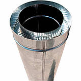 Труба сендвіч для димоходу з ізоляцією Ø 200/260мм в оцинкованому кожусі S-0.8 мм, L-1 м - Для дому, фото 4