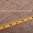 Тканина Батист вишивка прошва Світло коричневий, фото 2