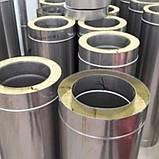 Труба сендвіч для димоходу з ізоляцією Ø 200/260мм в оцинкованому кожусі S-0.8 мм, L-1 м - Для дому, фото 8