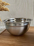 Миска Helios з неіржавкої сталі 1200 мл 20 см (7437), фото 4