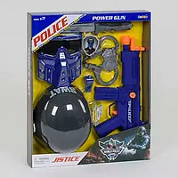 Поліцейський набір 34390 з каскою, 7 елементів, з автоматом із тріскачкою, з маскою і свистком