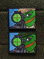 Нашивка/шеврон ВСУ Военные, тактические Pepe the Frog Лягушонок Пепе на липучке