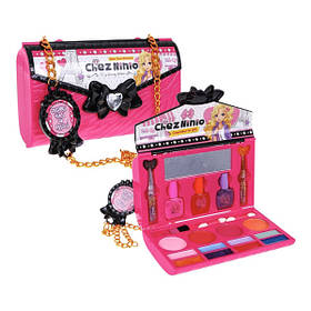 Дитяча косметика декоративна для макіяжу та манікюру у косметичці-сумочці Рожевий (59982)