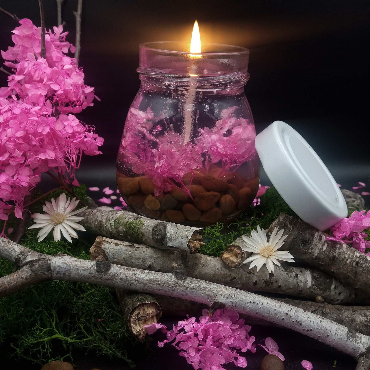 Декоративна гелева свічка Чародійка Сакура