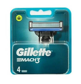 Gillette Mach3 4 шт. в пакованні змінні касети для гоління, новий тип, оригінал