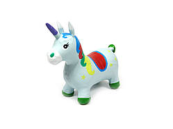 Дитячий надувний стрибун Одноріг 44706 блакитний