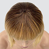 Перука каре з термоволосся 180℃ Kristal AT блонд омбре, перехід з каштанового до пшеничного блонда, фото 6