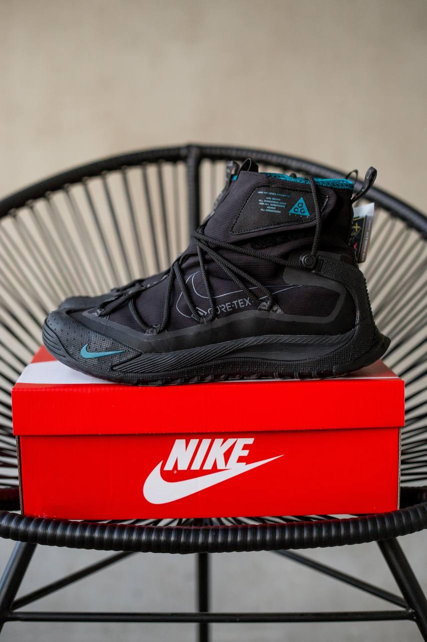 Чоловічі зимові кросівки Nike ACG Air Terra Antarktik GORE-TEX (чорні) високі кроси осінь/зима/весна М0709 топ