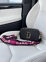 Женская сумка клатч Marc Jacobs LOGO Black Pink (черная) BONO94586 маленькая сумочка с эмблемой Марс Якобс топ