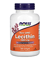 Lecithin Non-GMO 1200 мг - 100 капсул - NOW Foods (Лецитин без ГМО Нау Фудс)