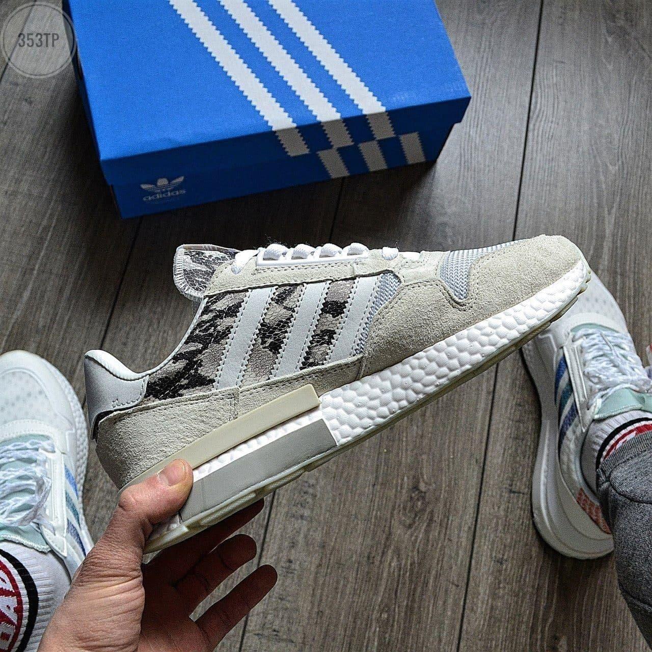 Чоловічі кросівки Adidas ZX 500 RM (сірі) комбіновані повітропроникні круті кроси 353TP топ, фото 1