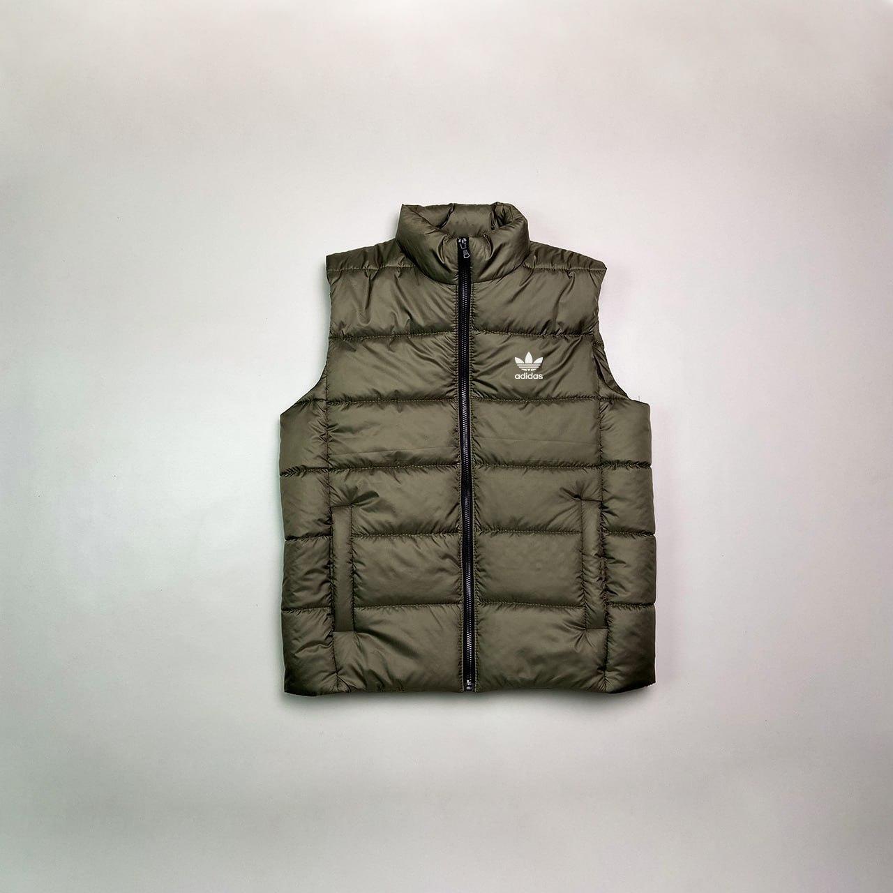 Чоловічий жилет Адс (хакі) LIG класна зручна демісезонна стильна стьобана безрукавка топ, фото 1