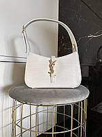 Женская сумка клатч Yves Saint Laurent YSL Hobo White Croco (белая) Gi16036 мини сумочка экокожа с тиснением