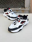 Чоловічі кросівки Nike M2K Tekno Black White Red Logo (білі з чорним і червоним) спортивні демі кроси PD7430 топ, фото 3