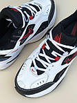 Чоловічі кросівки Nike M2K Tekno Black White Red Logo (білі з чорним і червоним) спортивні демі кроси PD7430 топ, фото 5