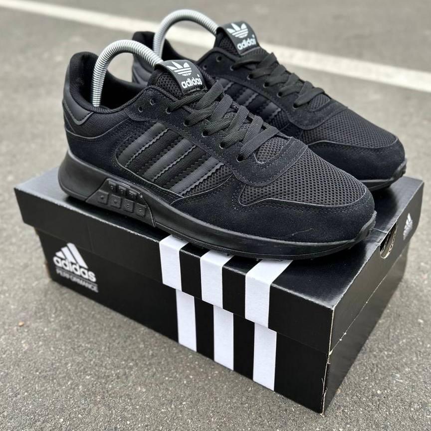 Чоловічі кросівки Adidas (чорні) круті повсякденні спортивні кроси 0472 топ, фото 1