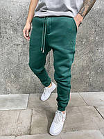 Спортивные штаны теплые с гульфиком (зеленые) А3033 классные молодежные классические спортивки топ L