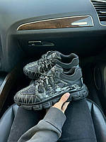 Женские кроссовки Versace Trigreca Black (чёрные) стильные повседневные кроссы V001 кросс 37