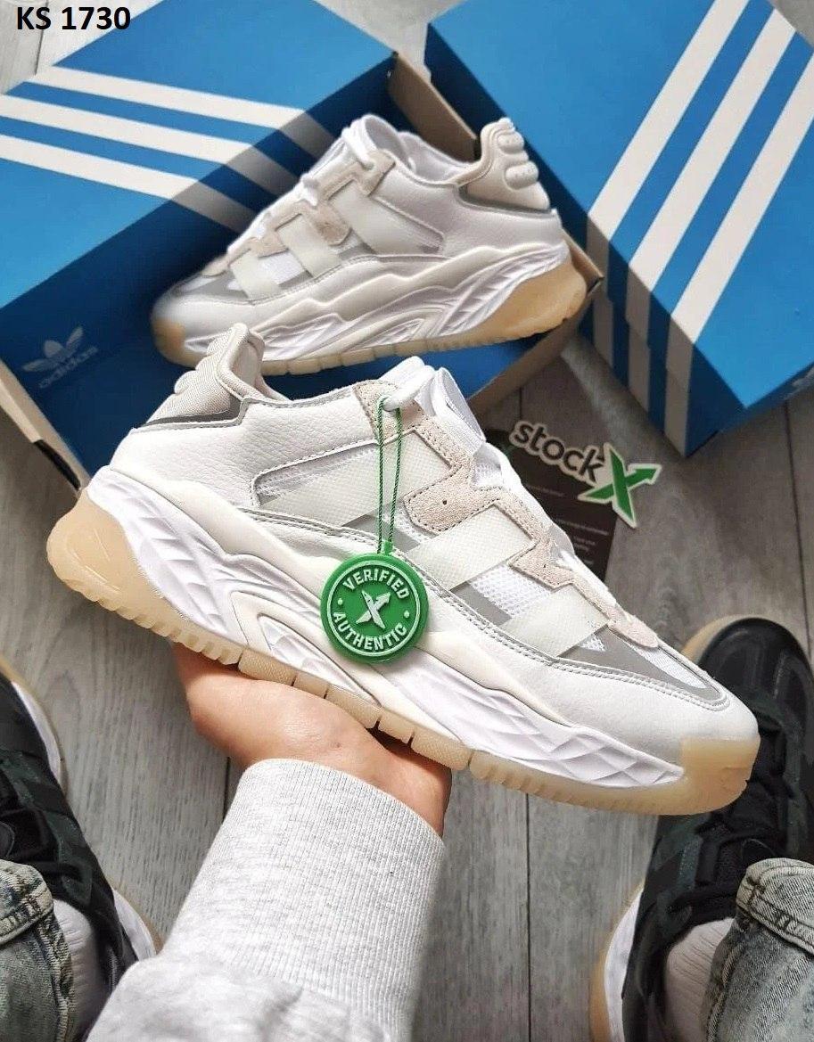 Чоловічі кросівки Adidas Niteball (білі) м'які якісні весняно-осінні кроси KS 1730 топ, фото 1