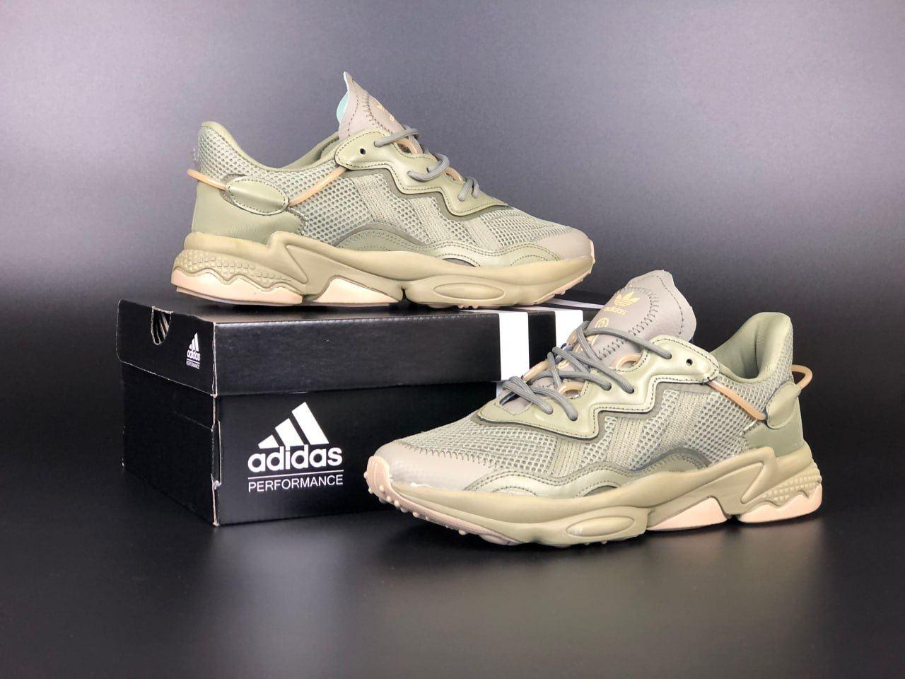 Чоловічі кросівки Adidas Ozweego (хакі) весняні спортивні м'які кроси В11483 топ, фото 1