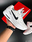 Чоловічі кросівки Nike Air Max 90 (білі з чорним) стильні спортивні демі кроси В11493 топ, фото 5