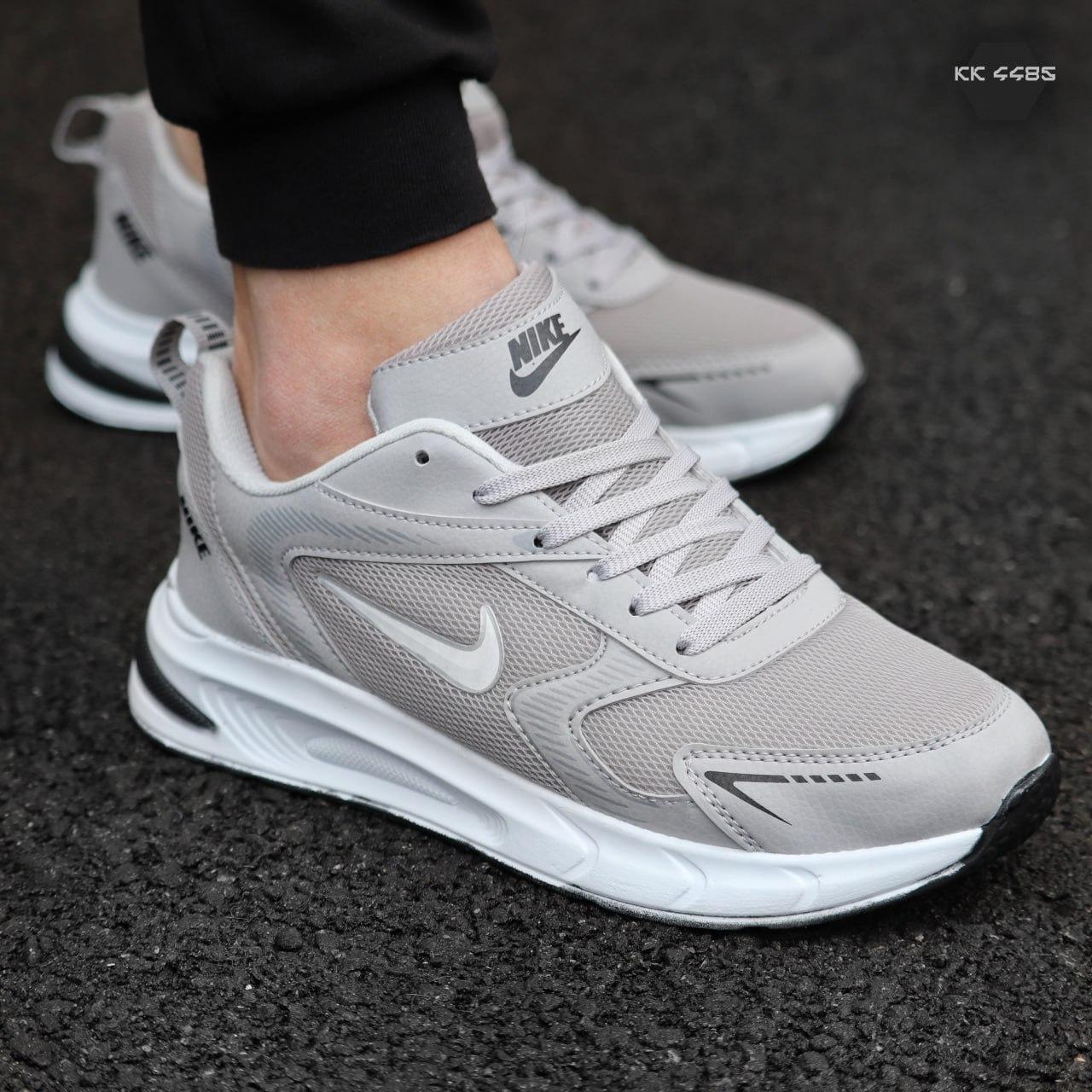 Чоловічі кросівки Nike Grey (сірі) комфортні легкі демісезонні кроси 4485 топ, фото 1