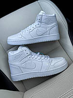 Мужские кроссовки Nike Air Jordan Retro 1 High White (белые) повседневные крутые кроссы NAJ061 кросс