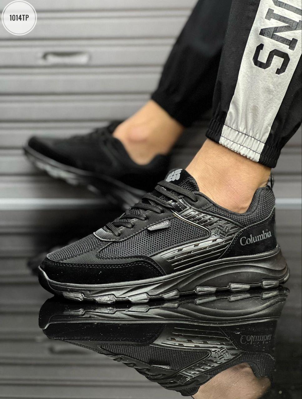 Чоловічі кросівки Columbia Black (чорні) спортивні комбіновані весняно-осінні кроси 1014TP топ, фото 1