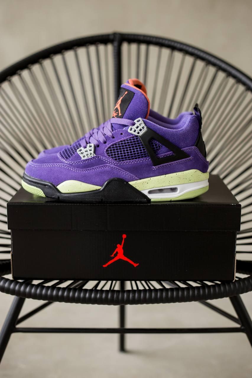 Чоловічі кросівки Nike Air Jordan 4 Retro 'Canyon Purple' (фіолетові) модні молодіжні кроси М0711 топ, фото 1