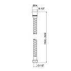 Шланг для душу LIDZ 1500мм нержавіюча сталь хром LDNIA13CRM35461, фото 2