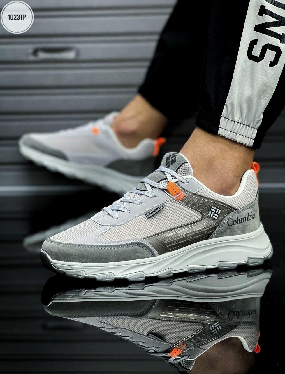 Чоловічі кросівки Columbia light grey (сірі) спортивні повсякденні демісезонні кроси 1023TP топ
