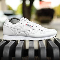 Мужские кроссовки Reebok Classic (белые) стильные весенние низкие кроссы 1793 кросс