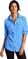 Harbor Blue X-Large Женская рыбацкая рубашка с длинным рукавом Columbia PFG Bahama Ii UPF 30