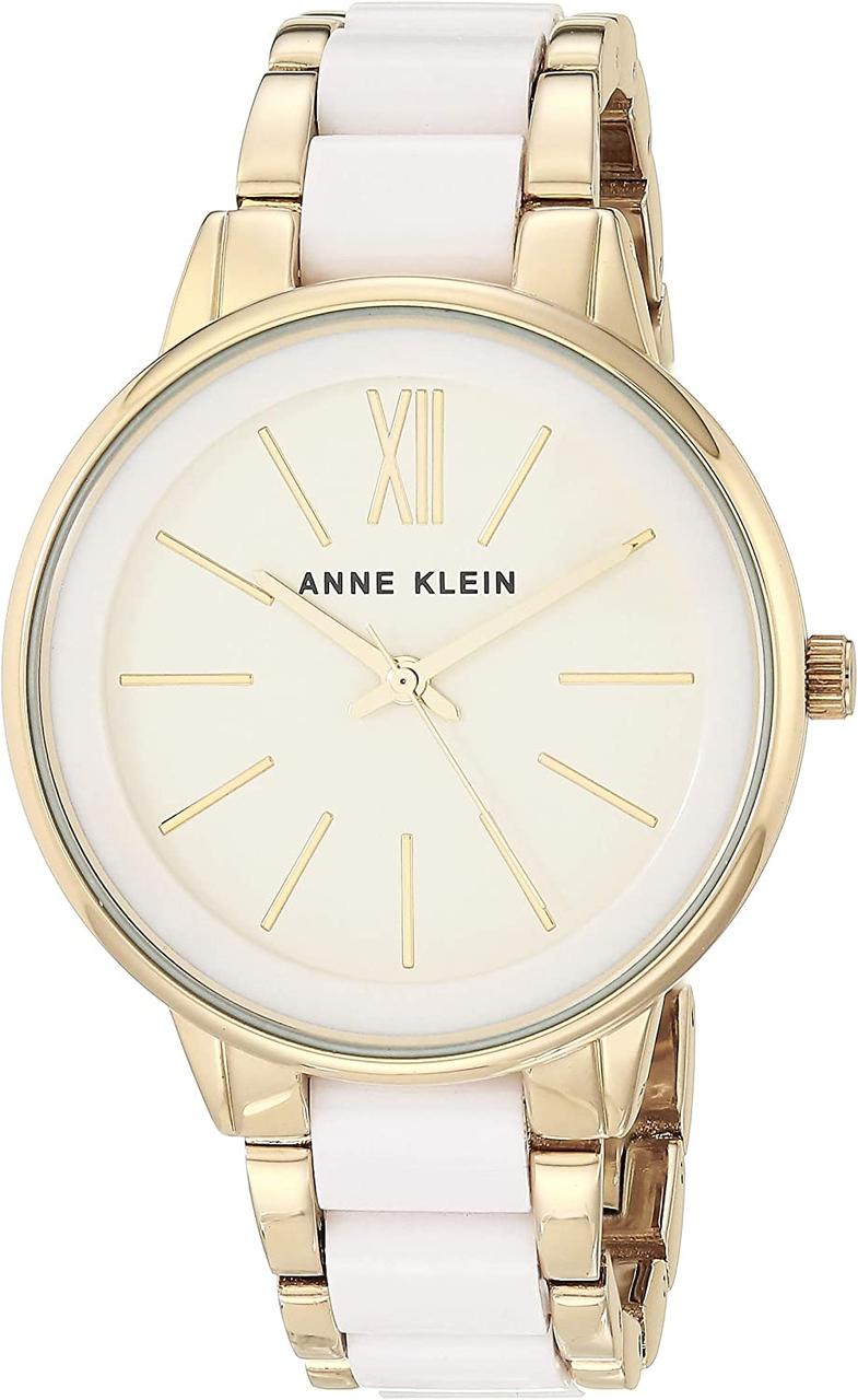 Ivory/Gold Жіночий годинник зі смолою-браслетом Anne Klein