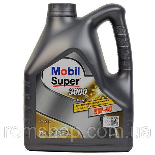 Моторна олія MOBIL SUPER 3000 X1 DIESEL 5W40 4л, синтетика