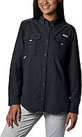 Black XX-Large Женская рыбацкая рубашка с длинным рукавом Columbia PFG Bahama Ii UPF 30