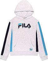 Medium Arctic White Dipp Детская флисовая толстовка унисекс с капюшоном Fila Heritage для мальчиков и дев