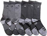 Large Multi Color Adidas Mens 6 Pack Athletic Crew Socks (Обувь: 6-13)