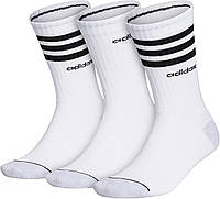 White/Black/Clear Onix Grey Large Чоловічі шкарпетки adidas з 3 смугами (3 пари)